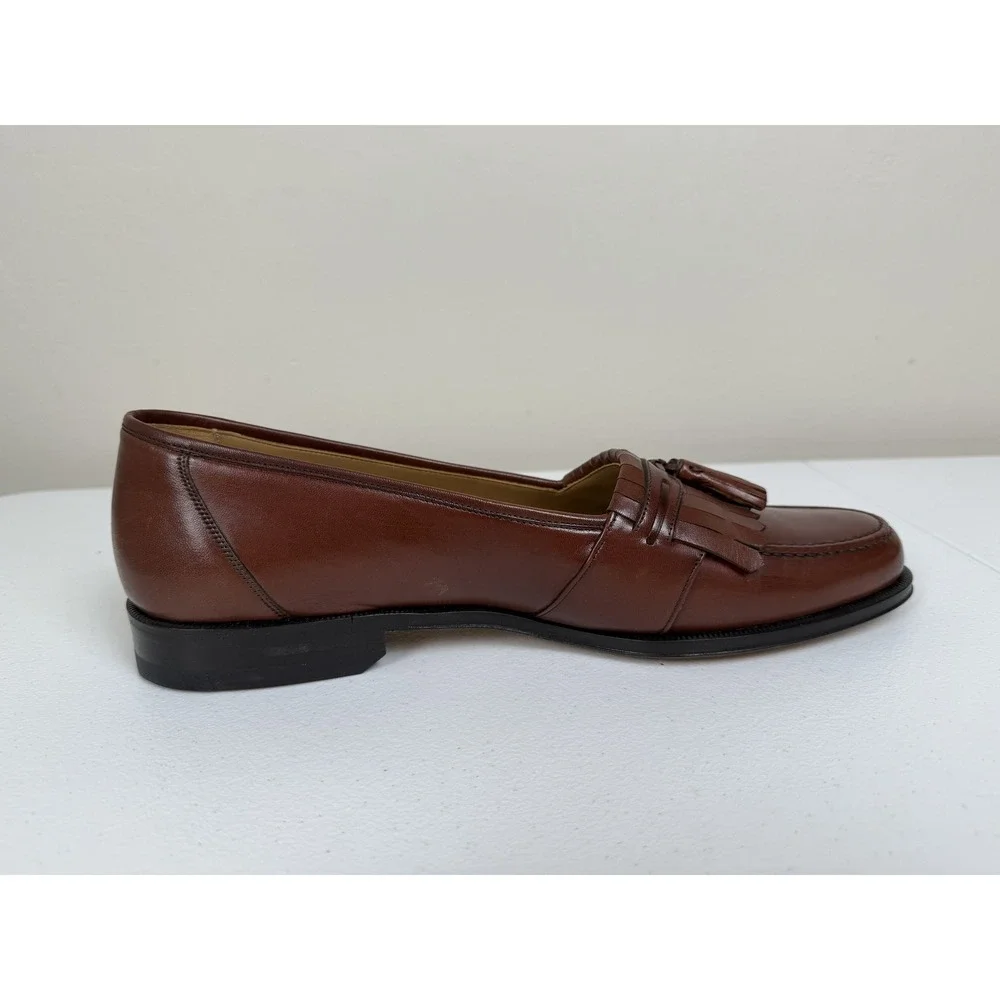 Magnanni‎ Mens Loafers Tassel Brown Leather Dress Shoes Size 12B Made in Spain
